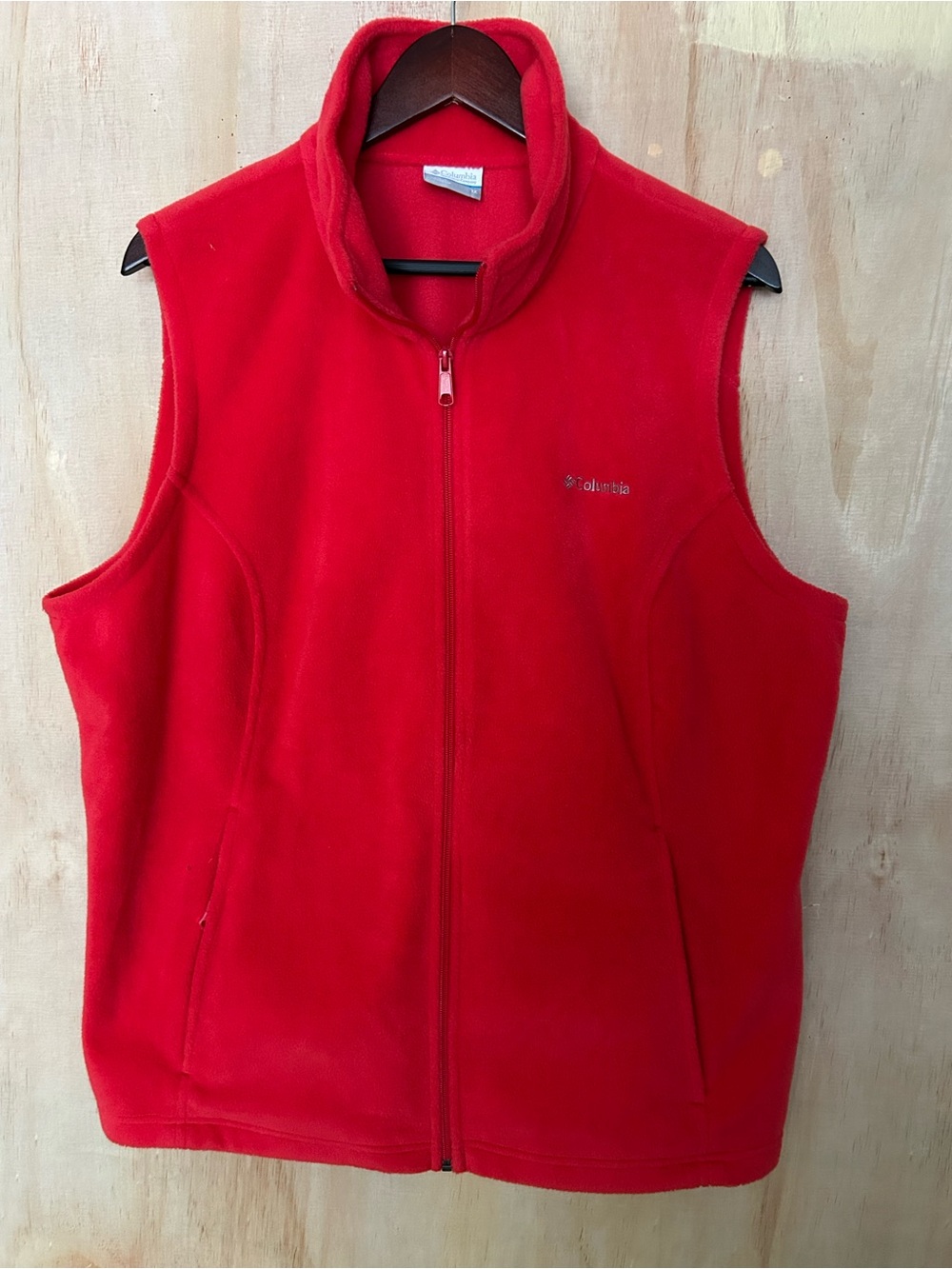 Columbia Women’s Red Fleece Vest - Full Zip